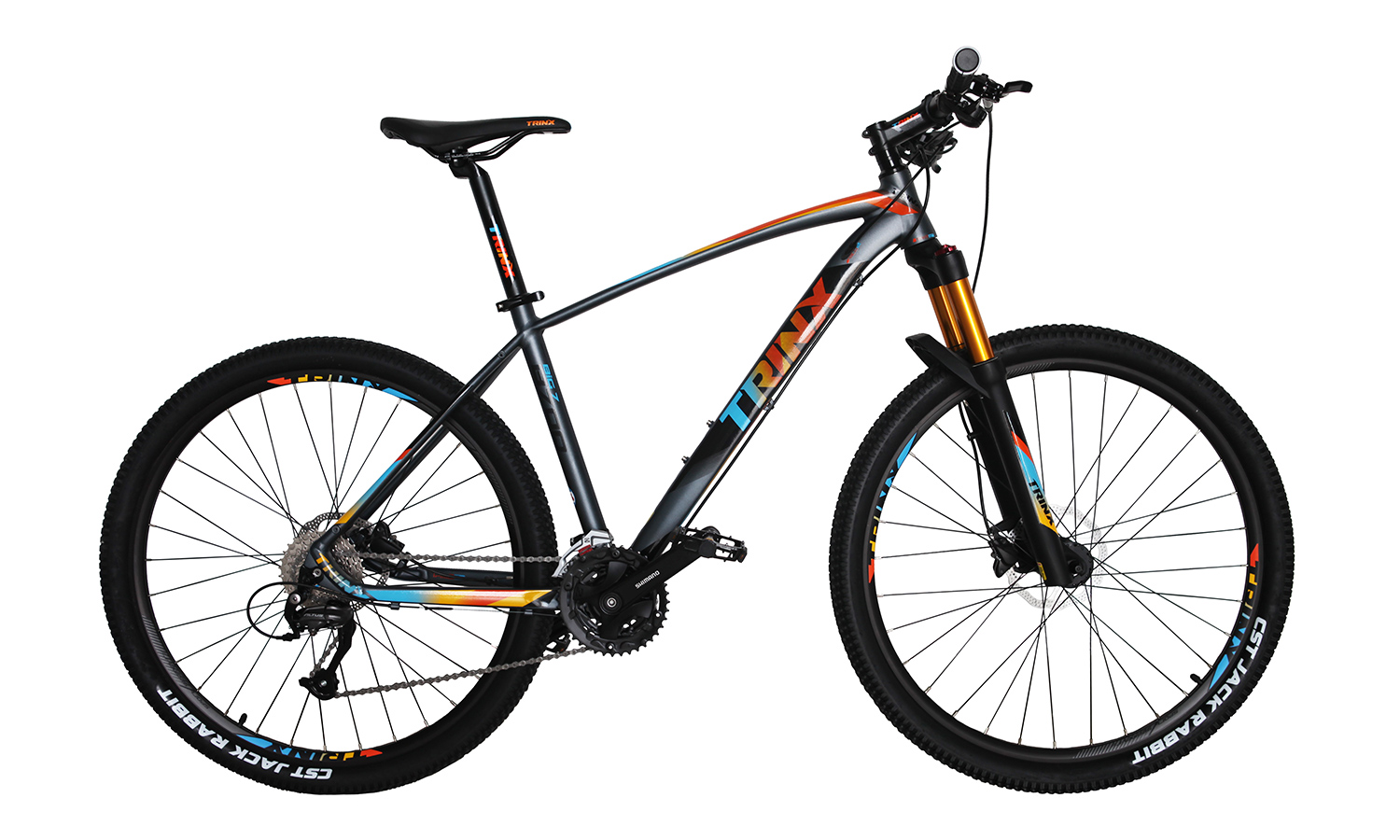 Фотографія Велосипед Trinx B700 27,5" 2019, розмір М, Сіро-чорний 